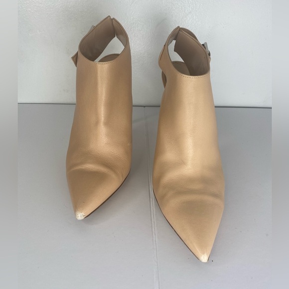 Gianvito Rossi Tan Point Toe Back Buckle Strap Luxury Leather Heels 39 - Picture 3 of 10